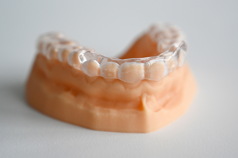 A teeth model with dental splint